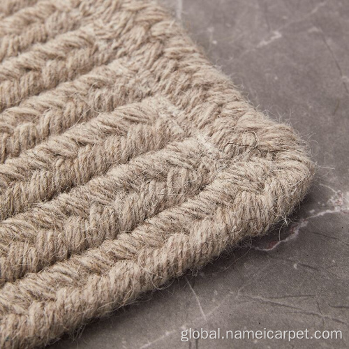 Wool Braided Carpet Rug High quality livingroom wool braided woven area rug Factory